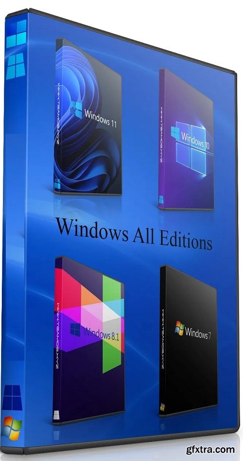 Windows All (7, 8.1, 10, 11) All Editions With Updates AIO 42in1