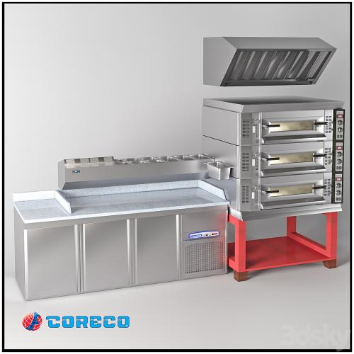 Refrigerated tables pizzafied Coreco + oven