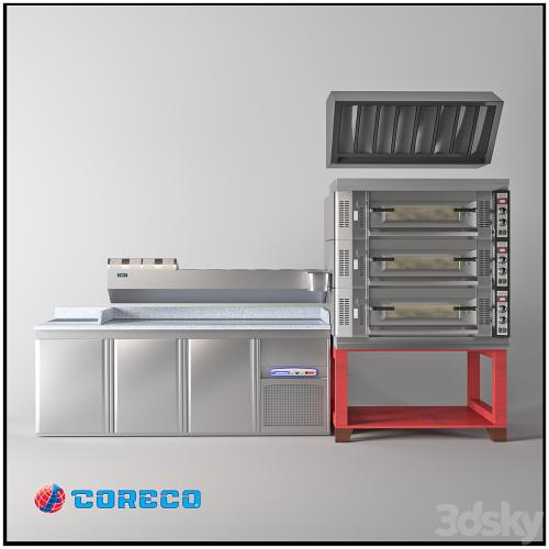 Refrigerated tables pizzafied Coreco + oven