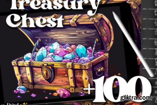 100+ Procreate Treasury Chest Stamps