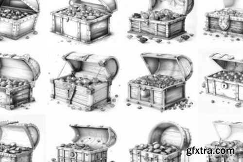 100+ Procreate Treasury Chest Stamps