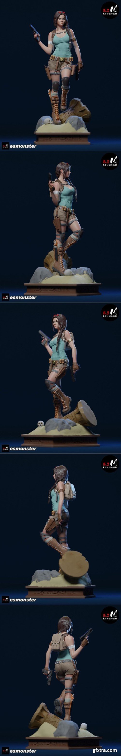 E.S Monster – Lara Croft – 3D Print Model