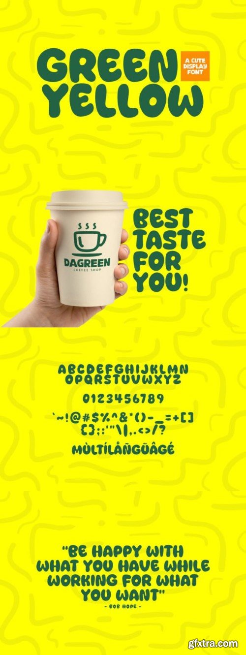 Green Yellow Font