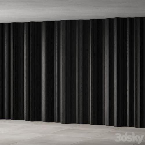 434 wall composition 15 wave fluted wood Reeded Panels 02