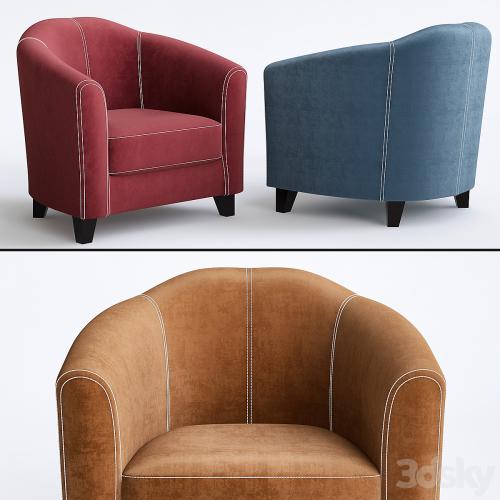 Fauteuil Club Vintage en Jeans