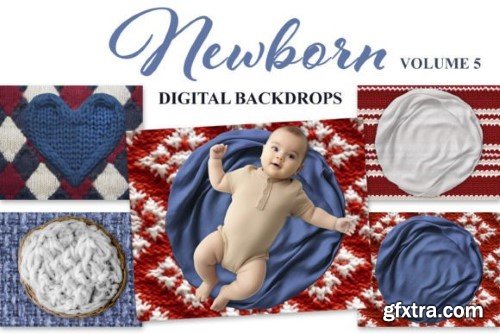 Newborn V5 Digital Backdrop Set