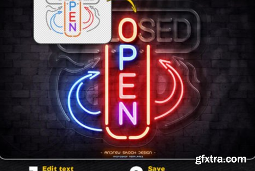 Neon on off Light – Photoshop Template