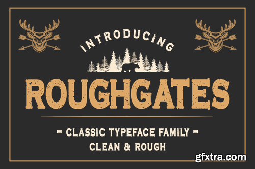 Roughgates - Vintage Font LJPCNUD