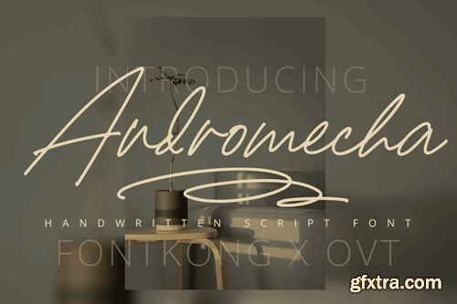 Andromecha - A Handwritten Script Font JMFEQGD