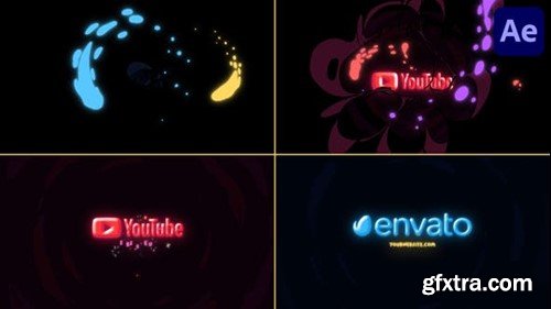 Videohive Neon Drops Logo for After Effects 53629285