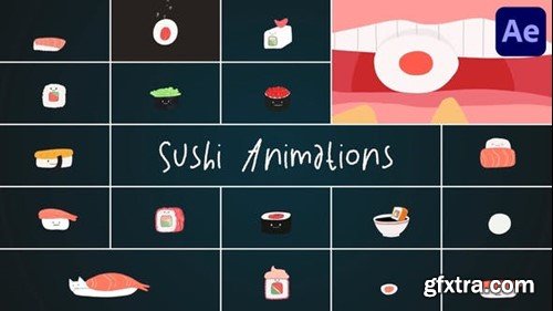 Videohive Sushi Animations for After Effects 53643130