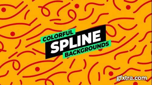 Videohive Colorful Spline Backgrounds 53652758