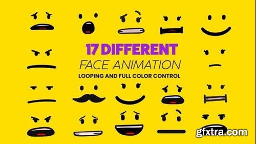 Videohive Cartoon Animated Face Pack 03 52886452