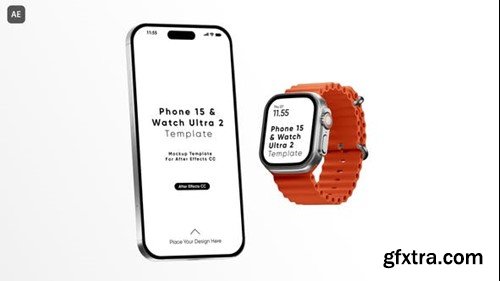 Videohive Phone 15 And Watch Ultra 2 Screen Mockup Template 53609316