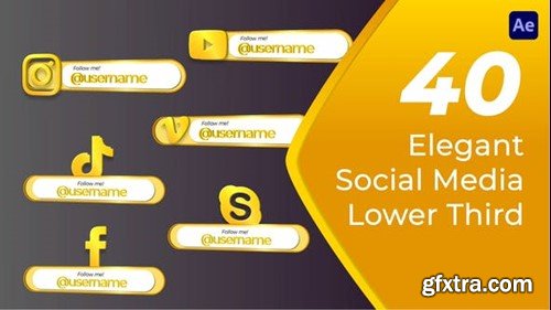 Videohive Elegant Social Media Lower Third 53579276