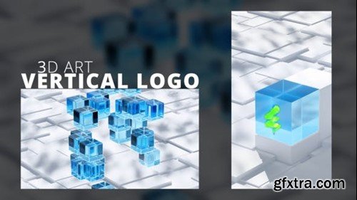 Videohive Vertical logo 3D art 53588690