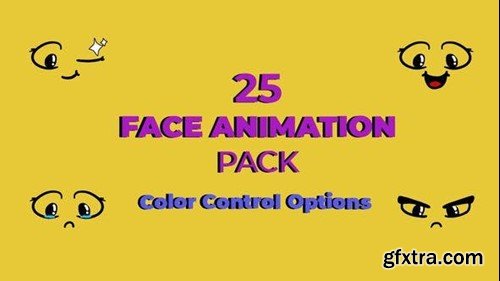 Videohive Cartoon Animated Face Pack 02 52420346