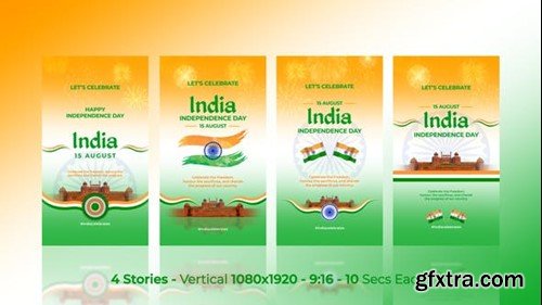 Videohive India Independence Day Celebration Stories 53655869