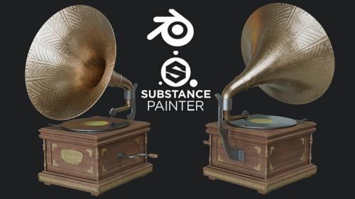 Udemy - Creating a Gramophone in Blender and Substance Painter