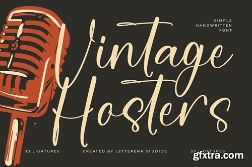 Vintage Hosters Simple Handwritten Font NPVBHRE