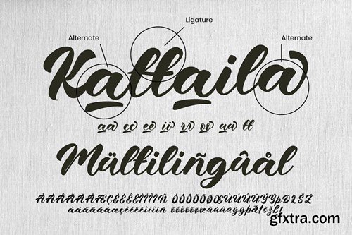 Kattaila - Handwritten Script Font RNKMMMW