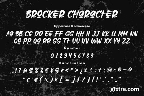 Brocker - Rough Marker Font PG67UMF