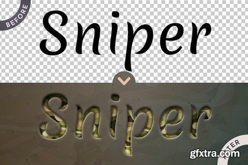 Sniper Text Effect, Graphic Style XHKDJ7G