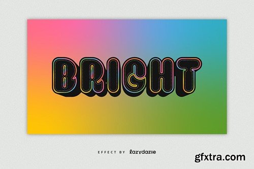 Colourful Outline Vector Text Effect Mockup X5XRW8D