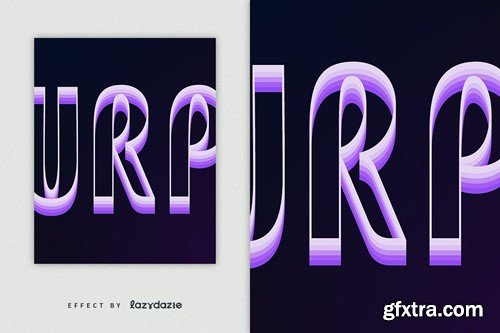 Purple Layered Vector Text Effect Mockup WAP4LEJ