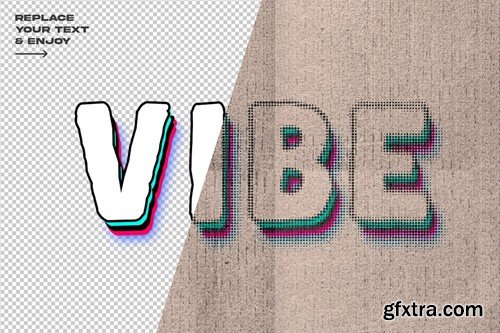 Halftone Editable Text Effect Layer Style JNE4Y5Y