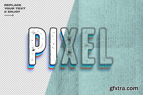 Halftone Editable Text Effect Layer Style JNE4Y5Y