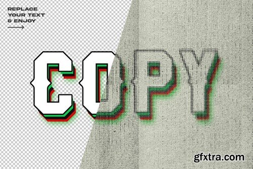 Halftone Editable Text Effect Layer Style JNE4Y5Y