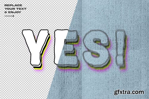 Halftone Editable Text Effect Layer Style JNE4Y5Y