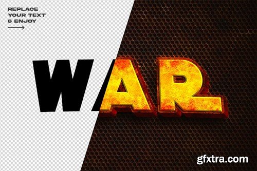 Rusted Text Effect Layer Style Set 8ESKWFX