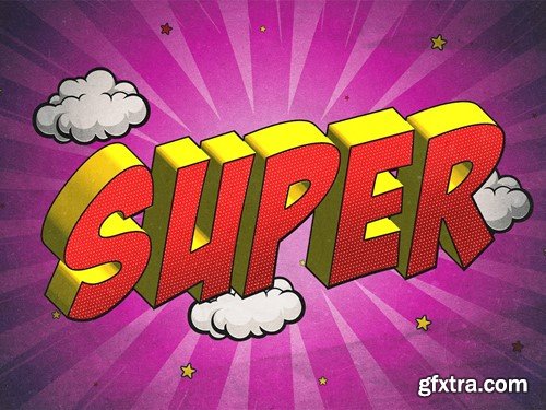 Comic Style Editable Text Effect Set 3C32MCY