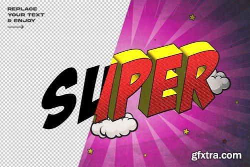 Comic Style Editable Text Effect Set 3C32MCY