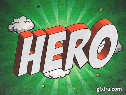 Comic Style Editable Text Effect Set 3C32MCY