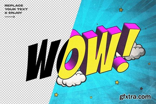 Comic Style Editable Text Effect Set 3C32MCY