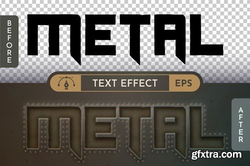 Old Metal Editable Text Effect, Graphic Style J4AZ8JV