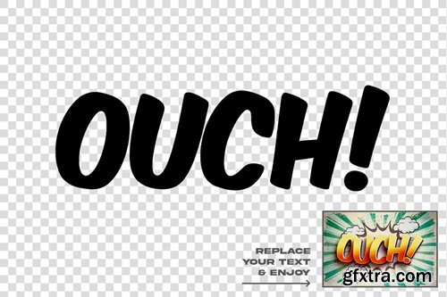 Ouch Comic Style Editable Text Effect FSPFXSF