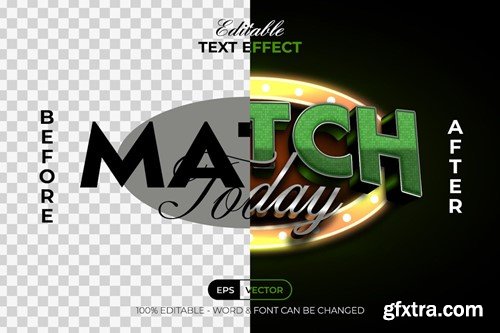 Match Today Text Effect 3D Style KVUUS3L