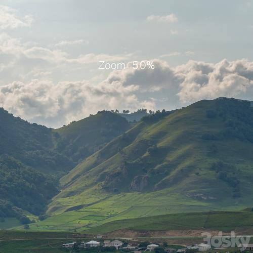 Mountain village. Panorama 35k