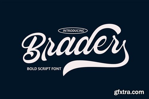 Brader Bold Script Font JS45ARK