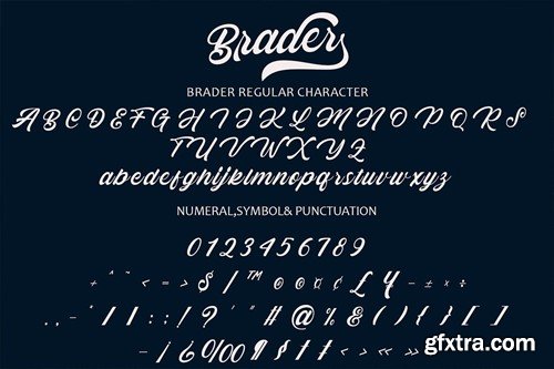 Brader Bold Script Font JS45ARK