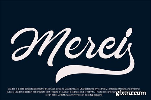 Brader Bold Script Font JS45ARK