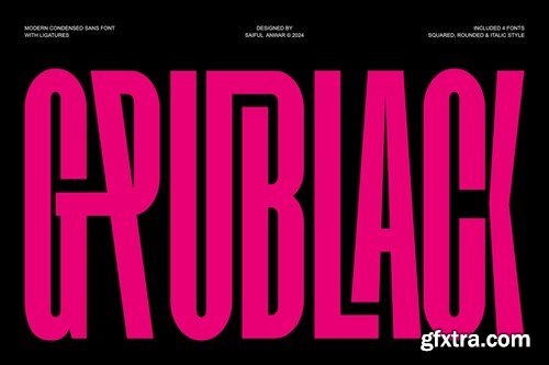 Grublack - Modern Condensed Sans 5E9QBCE