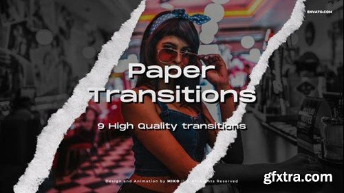 Videohive Paper transitions 53668828