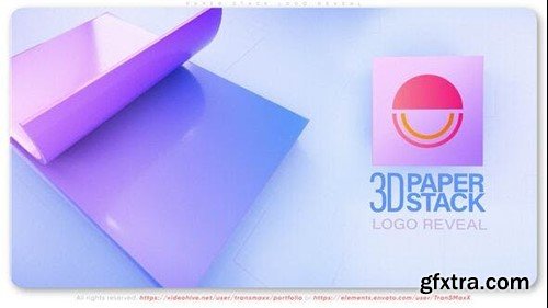 Videohive Paper Stack Logo Reveal 53669372