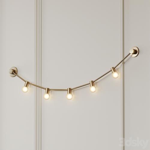 Garland of July 14th XS Gold Wall Sconce by CVL Luminaires