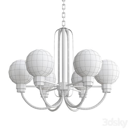 Bauhaus Bronze-Satin Brass 5 Light Chandelier by Maxim Lighting